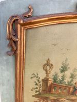 Dessus de porte en bois laqué vert et doré à décor de coquil… (photo 3)