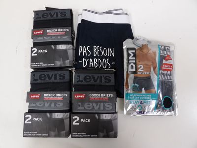 six paires de boxers pour homme et un lot de 2, un lot de 2, un lot de 2, un lot de 2, un lot de 2, un lot de 3, un lot de 3, un lot de