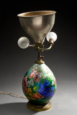 Camille FAURÉ (1874 – 1956) – LIMOGES Lampe de table en dina…