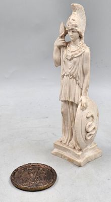 252 / B3 / Médaillon en régule patiné à l'effigie de N…