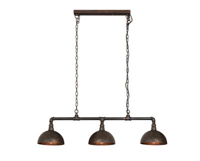 Suspension industriel 3 lampes en métal noir - AMP , Dimensi…