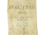 a close up of a piece of paper with a drawing on it