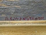 une image d'un gros plan d'une peinture sur un mur