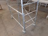 a picture of a metal scaffolding in a warehouse