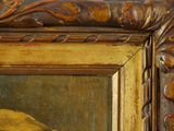 a picture of a painting of a man with a hat