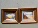 tableau représentant un voilier et un voilier sur une plage
