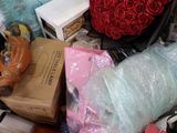 a pile of assorted items on a table