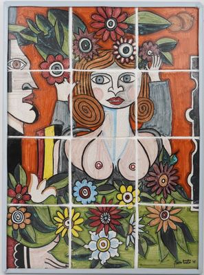 Flavio TOSTO (XX-XXIe). Femme aux seins nus.