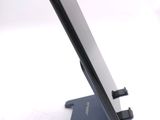 a close up of a cell phone on a stand