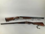 two shotguns, one with a gun and the other with a shotgun