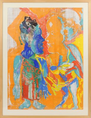 an image of a painting of a man and a woman standing next to each other