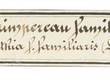 a black and white label with writing on it
