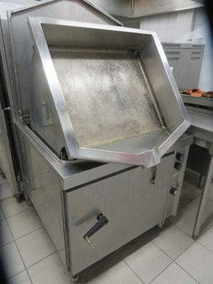an image of a commercial kitchen with stainless steel appliances