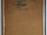 an old painting of a bird on a brown background