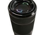 a close up of a camera lens on a white background