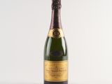 a bottle of champagne on a white background