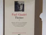 the book paul claudel theatre is sitting in front of a cardboard box