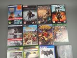 a lot of video games on the table together