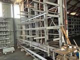 a large room with a lot of shelves and shelves in it