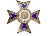 une image représentant une croix violette et dorée surmontée d'une étoile