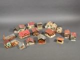 a lot of miniature houses that are on a table