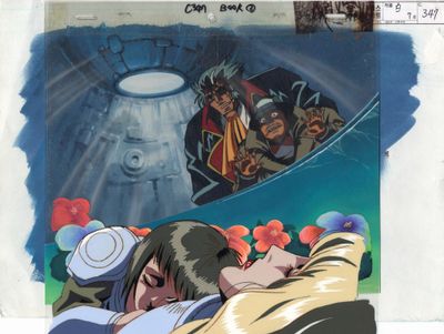 une image représentant deux personnages d'anime allongés sur un lit