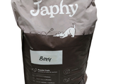 a bag of dog food that is sitting on a table