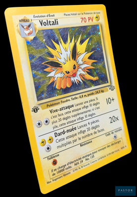 une carte Pokémon sur laquelle figure l'image d'un personnage Pokémon