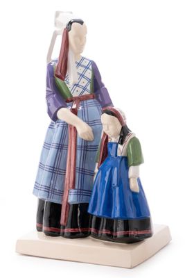 an image of a figurine of a woman and a child