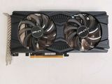 an overhead view of a video card with two fans on it