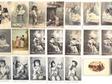 une vieille photo représentant un ensemble de clichés de femmes et d'enfants