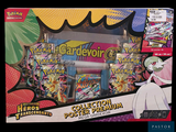 a box of pokemon cards and other items in it