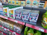 many bottles of cleaning products on the shelves in the store