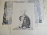 le dessin d'un homme en uniforme de marin sur une feuille de papier