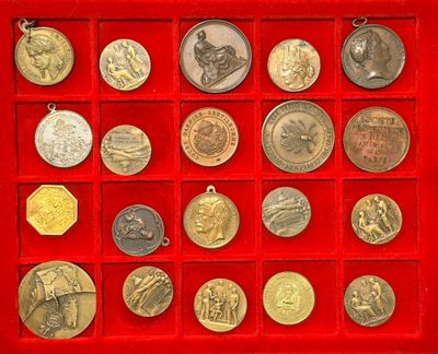 NUMISMATIQUE - FRANCE. Lot de 20 MEDAILLES, société protectr…