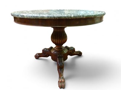 an image of a table with a marble top on a white background