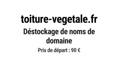 Nom de domaine toiture-vegetale.