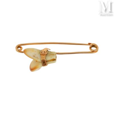 Broche barrette Broche barrette en or rose 18K (750°/°°) orn…
