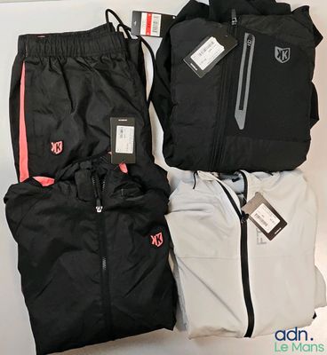 three pieces of clothing are laid out on a white surface
