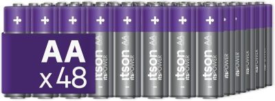 a pile of aa batteries sitting on top of each other