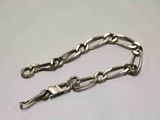 bracelet à chaîne plaqué argent avec fermoirs et boucles