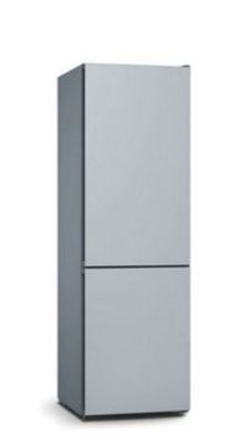 an image of a silver refrigerator against a white background
