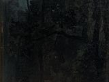 an image of a painting of a man in a boat on a river