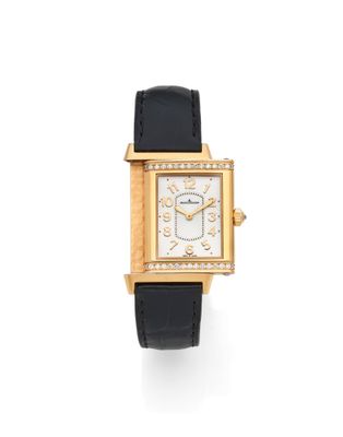 an 18k yellow gold and diamond set wristwatch