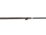 an old sword with a wooden handle on a white background