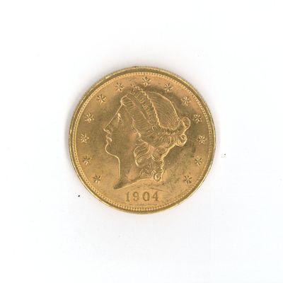 an image of a gold coin on a white surface