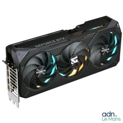 a close up of a video card on a white background