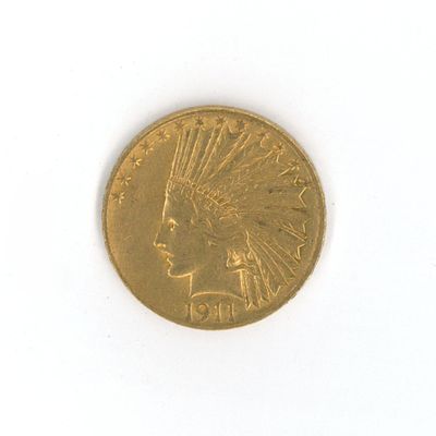une image représentant une pièce d'or sur laquelle figure une coiffe
