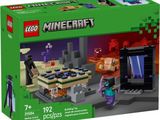 the lego minecraft set is in the box and ready to be played