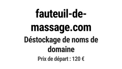 Nom de domaine fauteuil-de-massage.